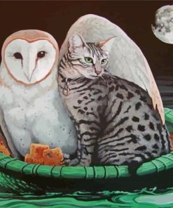 Moonlight Owl And The Pussycat Paint By Numbers