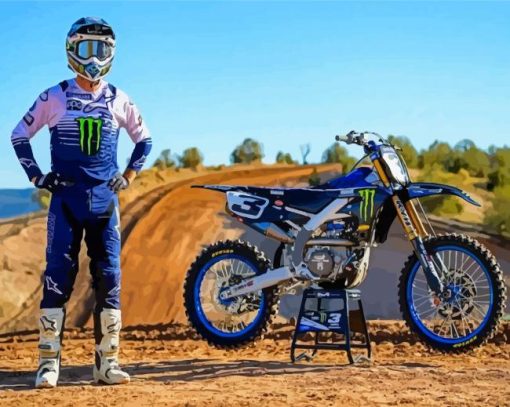 Motorcycle Racer Eli Tomac Paint By Numbers