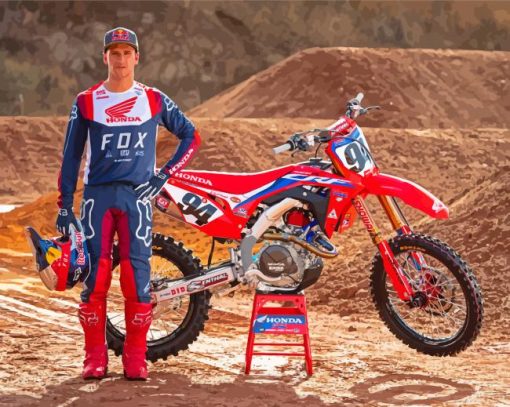 Motorcycle Racer Ken Roczen Paint By Numbers