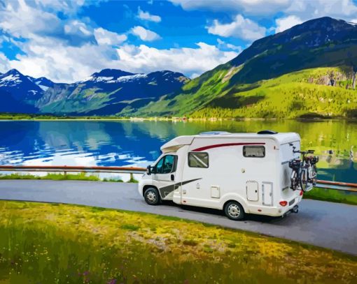 Motorhomes Landscape paint by number