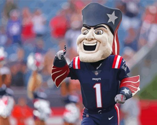 New England Patriot Mascot Paint By Numbers