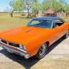 Orange Dodge Coronet paint by number