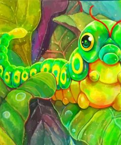 Pokemon Caterpie Insect paint by number