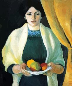 Portrait With Apples August Macke paint by number