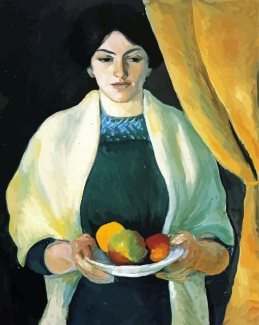 Portrait With Apples August Macke paint by number