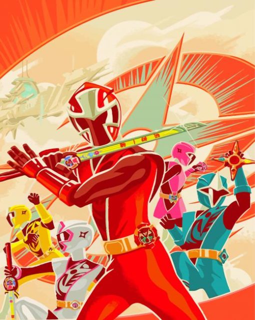 Power Ranger Ninja Steel Paint By Numbers
