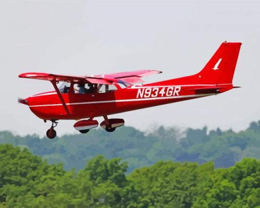 Red Plane Paint By Numbers