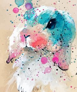 Splatter Rabbit Paint By Number