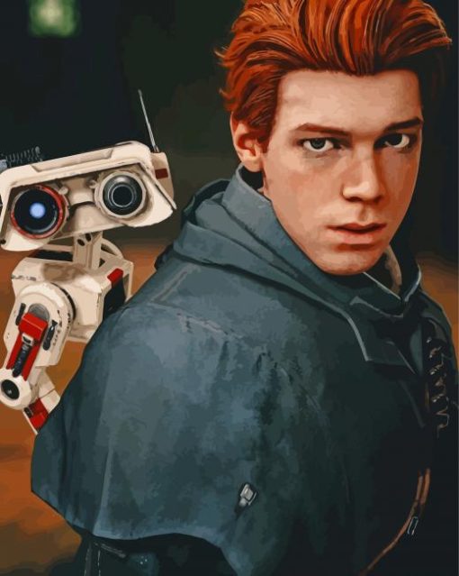 Star Wars Jedi Fallen Order Cal Kestis And Bd1 Paint By Numbers