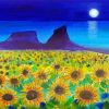 Sunflower Landscape Night Paint By Numbers