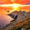 Sunset At Pointe Du Raz France paint by number