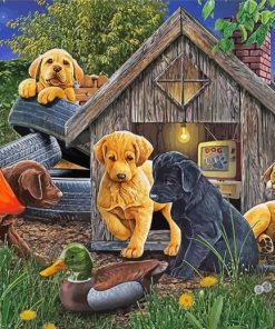 The Dogs In Graden Paint By Numbers