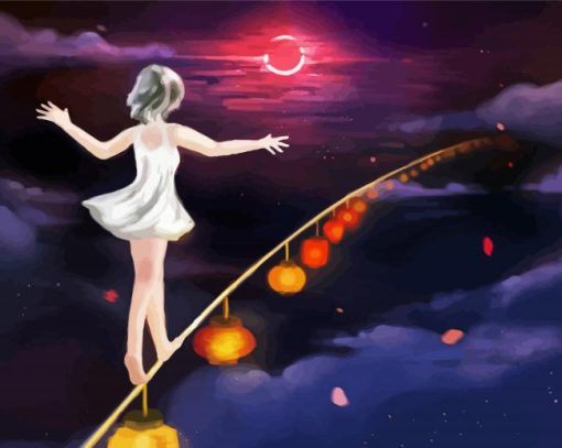 Tightrope Girl Art Paint By Numbers