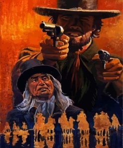 Western Film Outlaw Josey Wales paint by number