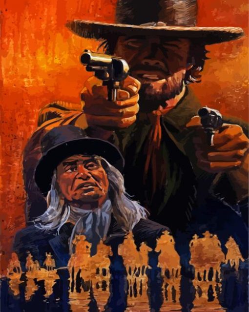 Western Film Outlaw Josey Wales paint by number