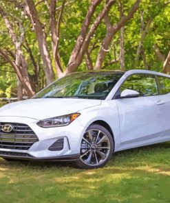 White Hyundai Veloster Paint By Numbers