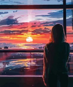 Window Sunset View Art Paint By Numbers