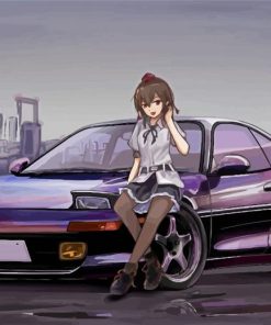 Aesthetic Anime Car Art Paint By Numbers