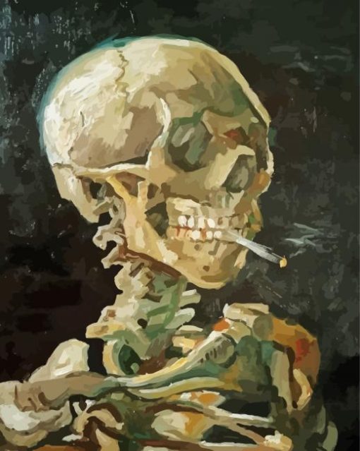 Aesthetic Van Gogh Head Of A Skeleton Paint By Numbers