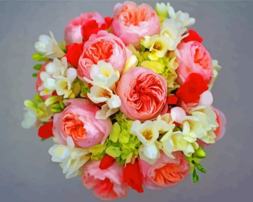 Aesthetic Wedding Flowers paint by number