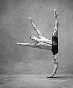 Black And White Ballet Male Dancer Paint By Numbers