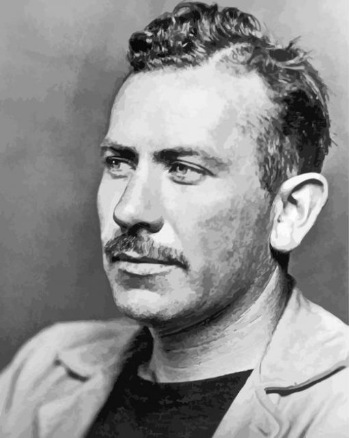 Black And White Steinbeck paint by number