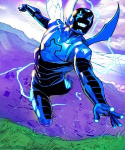 Blue Beetle Superhero Paint By Numbers