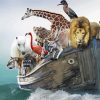 Boat And Animals paint by number