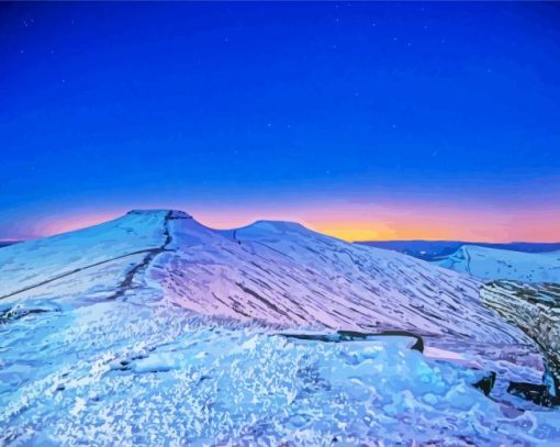 Brecon Beacons National Park At Night paint by number