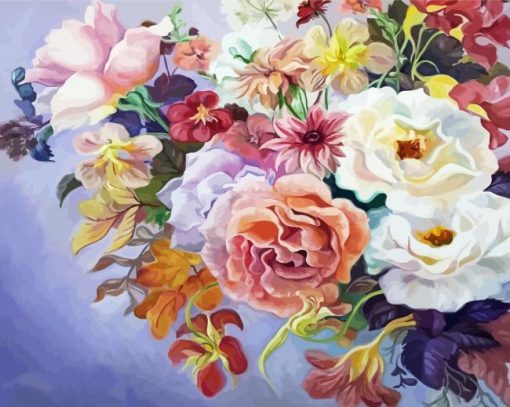 Close Up Flower Bouquet Art Paint By Numbers