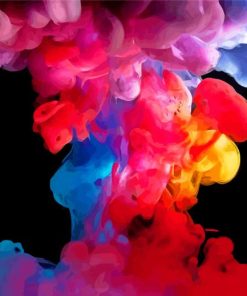 Colorful Rainbow Smoke Paint By Numbers