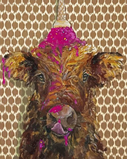 Cow Messy Animals Art paint by number