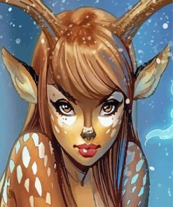 Deer Lady Paint By Numbers