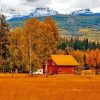 Fall Barn paint by number