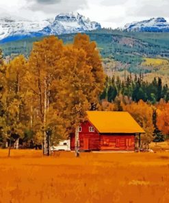 Fall Barn paint by number