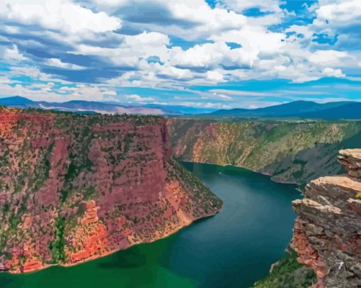 Flaming Gorge Reservoir United States paint by number