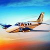 Flying Beechcraft Plane Paint By Numbers