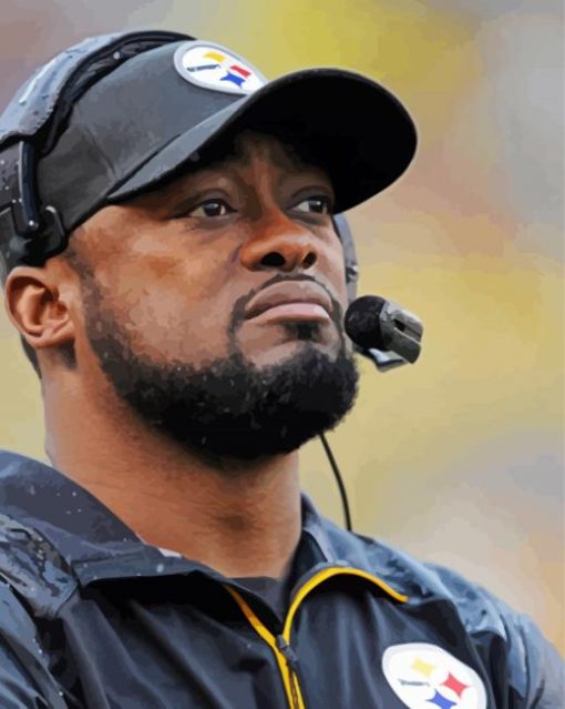 Footbal Coach Mike Tomlin Paint By Numbers