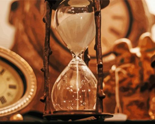 Hourglass Antique Classic Time paint by number