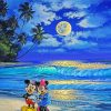 Mickey And Minnie Watching Moon paint by number