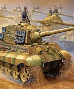 Military German Tiger Tank Paint By Numbers