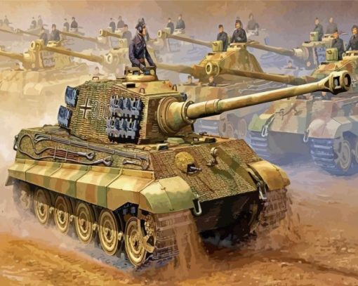 Military German Tiger Tank Paint By Numbers