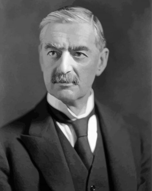 Monochrome Neville Chamberlain Paint By Number