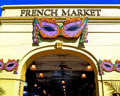 New Orleans The French Market paint by number