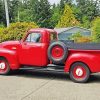 Red 1953 GMC Ton Truck paint by number