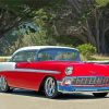 Red 1956 Chevy Bel Aire paint by number