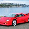 Red Lamborghini Diablo Paint By Numbers