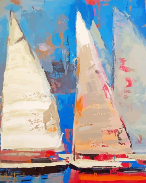 Sailboat Ghosts Art Paint By Numbers