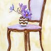 Still Life Flowers On Vintage Chair paint by number