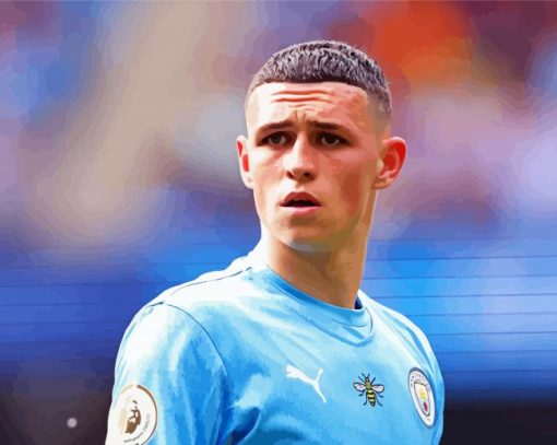 The Football Player Phil Foden paint by number